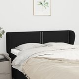  Uzglavlje s ušima crno 147x23x78/88 cm od tkanine | shoptok.hr
