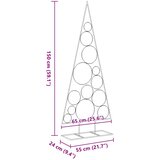  Metalno ukrasno božićno drvce crno 150 cm | shoptok.hr