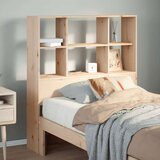 vidaXL Vzglavje s predelki 90 cm trdna borovina Cene