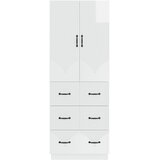  Set ormara 2 pcs Bijela visokog sjaja 66 x 34,5 x 87 cm | shoptok.hr