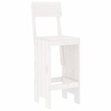  Barski stolci 2 kom bijeli 40x48,5x115,5 cm od masivne borovine | shoptok.hr