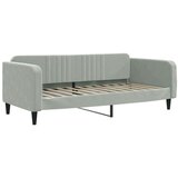  Dnevni krevet na razvlačenje svjetlosivi 90 x 200 cm baršunasti | shoptok.hr