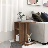 vidaXL Stranska mizica rjav hrast 50x30x50 cm inženirski les Cene