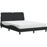  Krevet s madracem crni 140 x 190 cm baršunasti | shoptok.hr