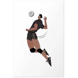  Plakat - Volleyball Player on a Light Background - Illustration 21x30 Bez okvira | shoptok.hr