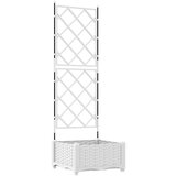 vidaXL vrtnarske gredice Bela Plastika 40 x 40 x 125.5 cm Gredice, (22014470) | Shoptok.si