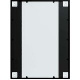  Zidno ogledalo crno 80 x 60 cm metalno | shoptok.hr