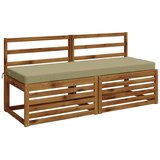  Jastučić za klupu SOEST 100% poliester Svijetlo zelena - Svijetlo zelena 150 x 50 x 8 cm Melange Slike