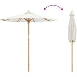 Vrtni suncobran Krem bijela Ø 240 x 260 cm bambus | shoptok.hr
