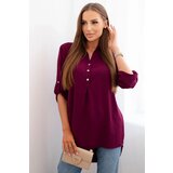 Kesi Włoski Blouse with a longer back plum | shoptok.hr