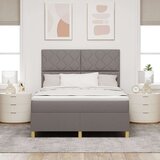  Postelja z vzmetnico z vzglavjem Taupe 160 x 200 cm blago, (5000126370) Slike
