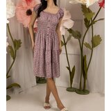 Gemre Pink midi floral dress Sauro | Shoptok.si