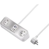 sygonix Dvosmerni razdelilnik mize s 3x priključki za polnjenje USB-A in 1x USB-C SY-4538256 razdelilna letev 2-kratni bela vtičnica 1 kos, (20638189) | Shoptok.si