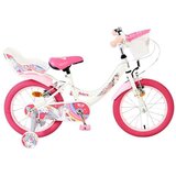 Volare dječji bicikl Unicorn 16″ bijele boje, s dvije ručne kočnice | shoptok.hr