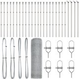 vidaXL Ograja v obliki hexagona 0,8x50 m iz pocinkanega jekla, Ograjni stebri 13 kom Ø32 mm 120 cm iz pocinkanega jekla | Shoptok.si