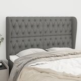  Uzglavlje s ušima tamnosivo 147x23x118/128 cm od tkanine | shoptok.hr