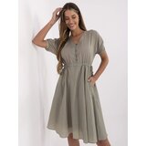 RUE PARIS Dress-217-SK-25663.03-khaki | shoptok.hr