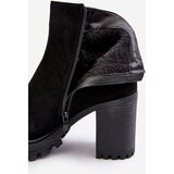 Boto Women's Suede Ankle Boots With Ornament Black Menoria | ePonuda.com