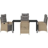 vidaXL set 5 kosov vrtne jedilne garniture bež | Shoptok.si