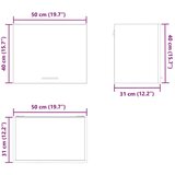  Viseča omarica z vrati Riga Beton sivo in bela 50 x 31 x 40 cm, (5000091900) | Shoptok.si