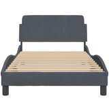  Okvir za krevet Dover tamnosivi 100x203 cm baršunasti - Tamno siva 100 x 203 cm | shoptok.hr