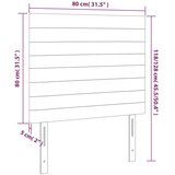  Uzglavlja 2 kom smeđesivi 80x5x78/88 cm od tkanine | shoptok.hr