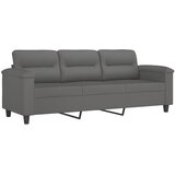  4-dijelni set sofa s jastucima tamnosivi od mikrovlakana | Eponuda.ba