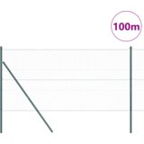 vidaXL heksagonalna ograda Zelena 1,2x100 m Čelik, postovi za ogradu 13 kom Zelena Ø32 mm 170 cm galvanizirani čelik | shoptok.hr