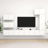 TV 8-dijelni set ormarića bijeli od iverice Cijene