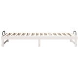  Krevetna konstrukcija Bijelo 90 x 220 cm Čvrsto borovo drvo | shoptok.hr