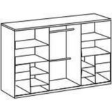 Stylife OMARA Z DRSNIMI VRATI, bela, barve grafita | Shoptok.si