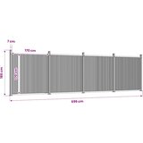 PANEL za ogradu smeđi 699 x 186 cm WPC | shoptok.hr