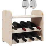  Stalak za vino s gornjom pločom 43x25x37 cm od masivne borovine | Eponuda.ba