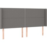  Uzglavlje tamnosivo 203 x 16 x 118/128 cm od tkanine | shoptok.hr
