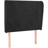 Maison Chic posteljno vzglavje - vzglavna omarica - nočna omarica z ušesi črno 93x23x118/128 cm žamet, (21708158) Cene