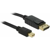 Delock DisplayPort priključni kabel [1x Mini-DisplayPort utikač => 1x DisplayPort utikač] 5 m crna