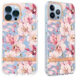 Chameleon Gumiran ovitek (TPUP) za Apple iPhone 14 Pro Max, flowers, roza | Shoptok.si