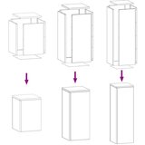 Vanjski Stalak za Biljke Stup 3 kom Weathering Čelik | shoptok.hr
