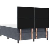 Box Spring Krevet s Madracem &amp LED Tamno Siva 140x190 cm Baršun | shoptok.hr