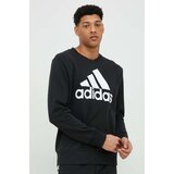 Adidas Bombažen pulover moška, črna barva | Shoptok.si