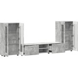 Set TV komoda FLORIN 3 kom. Betonski sivi Konstruirano drvo | shoptok.hr