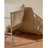 Kave Home Kremno bel/sivorjav kovinski/oblazinjen vrtni fotelj Zivia – | Shoptok.si