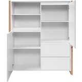 MID.YOU VISOKA KOMODA, bela, hrast artisan | Shoptok.si