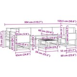  Set vanjskih sofa 6 kom. Prirodna i svjetlosiva | shoptok.hr