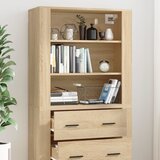  Visoka komoda hrasta sonome od konstruiranog drva | shoptok.hr