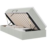  Krevet s madracem i skladištem Svijetlo siva 90 x 190 cm Baršun | shoptok.hr