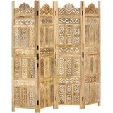 Sobna pregrada s 4 panela 160 x 165 cm od masivnog drva manga | shoptok.hr