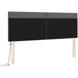  LED glava kreveta Siva 144 cm Lažna koža | shoptok.hr