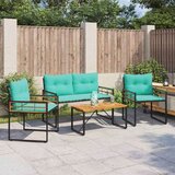  Set vanjskog namještaja s jastukom 4 pcs Tirkizna | shoptok.hr