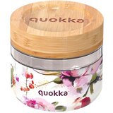 NOBRAND Quokka, Posoda za hrano 820ml, dekoracija temne rože z bambusovim pokrovom, Večbarvno, (5000071442) | Shoptok.si